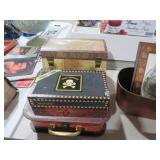 COLLECTION OF WOOD STORAGE AND CIGAR BOXES