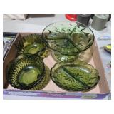COLLECTION OF GREEN GLASSES