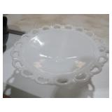 VINTAGE ANCHOR HOCKING COLONY LACE MILK GLASS