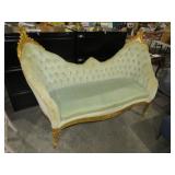 FRENCH STYLE PLEATED BACK LOVESEAT