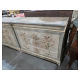 UNIQUE SOLID WOOD PAINTED 3 DWR CHEST