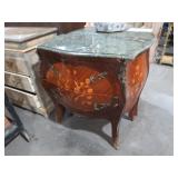 FRENCH STYLE 2 DWR CHEST W/ MARBLE TOP