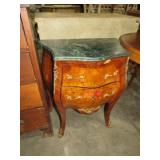 FRENCH STYLE 2 DWR MARBLE TOP TABLE