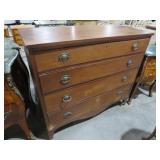 ANTIQUE MAHOGANY 4 DWR CHEST
