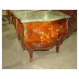BOMBAY STYLE  2 DWR CHEST W/ MARBLE TOP