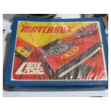 MATCH BOX CARRYING CASE WITH SOME CONTENTS