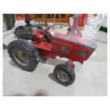 VINTAGE ERTL RED METAL TRACTOR