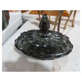 BLACK INDIANA GLASS BUTTER DISH
