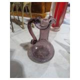 AMETHYST CRACKLE GLASS SMALL PITCHER