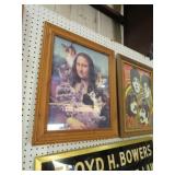 MONA LISA AND CATS ON CANVAS