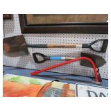 (2) SHOVELS AND A  SAW
