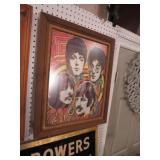 FRAMED BEATLES ON CANVAS PICTURE