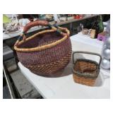 (2) WOVEN BASKET