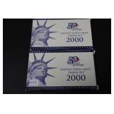 2000 UNITED STATES MINT PROOF SET PAIR