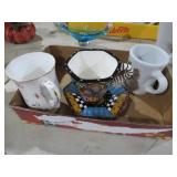 COLLECTION OF HAND PAINTED MUGS