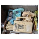 COLLECTION OF VINTAGE PUSH BUTTON PHONES