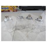 (4) HOMCO SNOWFLAKE PEG VOTIVE CUPS