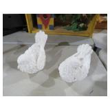 (2) CERAMIC WHITE BIRDS