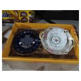 COLL OF HAND PAINTED BOWLS AND SOUVENIR PLATE