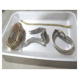 COLLECTION OF VINTAGE WATCHES AND BAND
