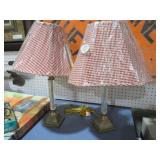 PAIR OF DECORATIVE TABLE LAMPS WITH SHADES