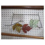 STAINED GLASS LEAVES ON A BRANCH WALL HANGING