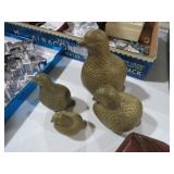 COLLECTION OF BRASS QUAILS