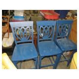 (3) WOOD BARSTOOLS