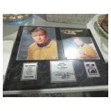 SIGNED JAMES T KIRK STAR TREK PLAQUE