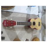 HANDMADE EVERJOYS UKELELE WITH RAINBOW STRINGS