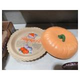 CERAMIC PUMPKIN PIE HOLER