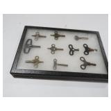 COLLECTION OF CLOCK KEYS WITH CASE