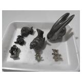 COLLECTION OF METAL AND PEWTER ANIMALS