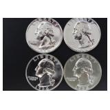 (4) PROOF SILVER WASHINGTON QUARTERS