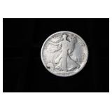 1917 OBV D WALKING LIBERTY HALF DOLLAR 90%