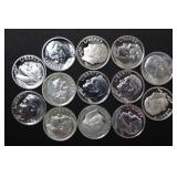 (14) PROOF ROOSEVELT SILVER DIMES