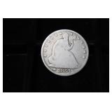 1854 SEATED LIBERTY HALF DOLLAR 90%