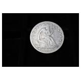 1853 SEATED LIBERTY SILVER HALF DOLLAR 90%