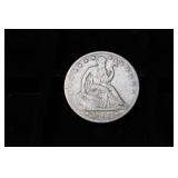 1855/4 SEATED LIBERTY HALF DOLLAR 90%