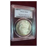 1885 (O) GRADED MS62 MORGAN SILVER $ 90%