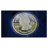 .999 SILVER CLAD PROOF COMM. STATE QTR W/BOX