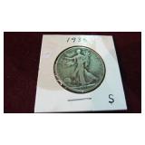1936 S WALKING LIB. 1/2 DOLLAR 90%