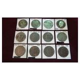 12 IKE DOLLARS VARIOUS DATES