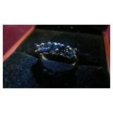 LADIES 1.9 oz 14K, 1 CARAT SAPPHIRE RING SZ 6.5