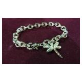 STAMPED .925 LADIES DRAGONFLY BRACELET