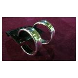 STAMPED .925 LADIES HOOP EARRINGS