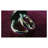 STAMPED .925 LADIES HOOP EARRINGS