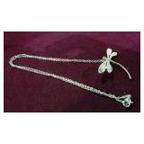 STAMPED .925 DRAGONFLY NECKLACE 20"