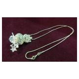 STAMPED .925 OWL NECKLACE 20"