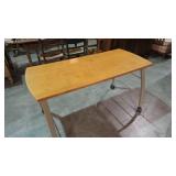 ROLLING DESK W/METAL FRAME